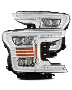 AlphaRex 18-19 Ford F-150 NOVA LED Projector Headlights Plank Style Chrome w/ActivLight/Seq Signal buy in USA