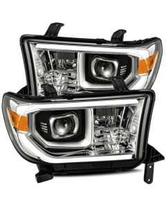 AlphaRex 07-13 Toyota Tundra PRO-Series Projector Headlights Plank Style Chrome w/Activation Light buy in USA