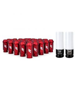 Mishimoto Aluminum Locking Lug Nuts M12x1.5 27pc Set Red buy in USA