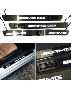 W205 W204 W213 C E class Mercedes-Benz AMG С63 Chrome Style Entrance Mouldings LED Illuminated Door Sills Interior Trims buy in USA