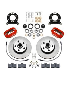 Wilwood Forged Dynalite-M Front Kit 11.30in 1 PC Rotor&Hub Red 1965-1969 Mustang Disc & Drum Spindle buy in USA