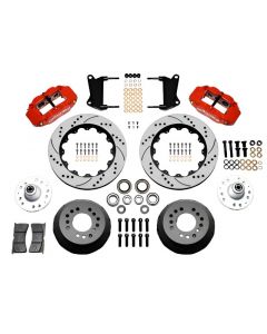 Wilwood Narrow Superlite 6R Front Hub Kit 14.00in Drill Red 67-69 Camaro 64-72 Nova Chevelle buy in USA