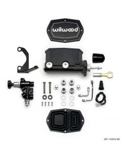 Wilwood Compact Tandem M/C - 15/16in Bore w/Bracket and Valve fits Mustang (Pushrod) - Black buy in USA