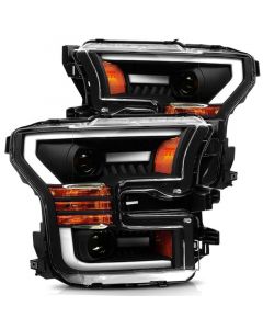 AlphaRex 15-17 Ford F-150 LUXX LED Projector Headlights Plank Style Black w/Activ Light/DRL buy in USA