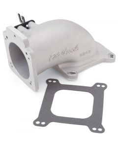 Edelbrock Low Profile Intake Elbow 90mm Throttle Body to Square-Bore Flange As-Cast Finish buy in USA