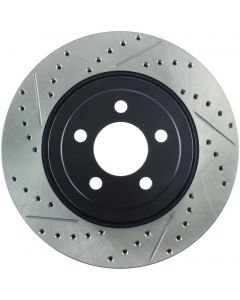 StopTech 05-09 Chrysler 300 (5.7L V8 exc SRT-8) Front Right Slotted & Drilled Rotor buy in USA