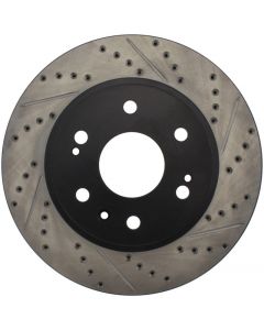 StopTech 05-10 GMC Sierra 1500 (w Rear Drum) / 07-09 GMC Yukon Front Left Slotted & Drilled Rotor buy in USA