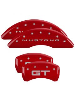 MGP 4 Caliper Covers Engraved Front 2015/Mustang Engraved Rear 2015/GT Red finish silver ch buy in USA