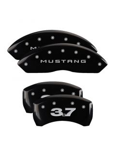 MGP 4 Caliper Covers Engraved Front 2015/Mustang Engraved Rear 2015/GT Yellow finish black ch buy in USA