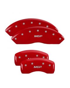 MGP 4 Caliper Covers Engraved Front & Rear SHO Red finish silver ch buy in USA