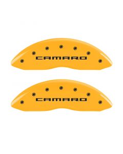 MGP 4 Caliper Covers Engraved Front & Rear Gen 5/Camaro Yellow finish black ch buy in USA