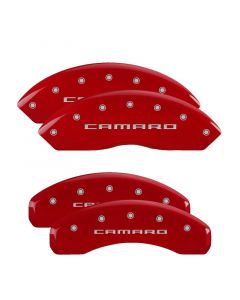 MGP 4 Caliper Covers Engraved Front & Rear Gen 5/Camaro Red finish silver ch buy in USA