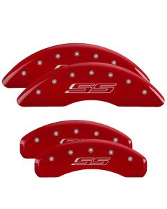 MGP 4 Caliper Covers Engraved Front & Rear Gen 5/SS Red finish silver ch buy in USA