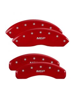 MGP 4 Caliper Covers Engraved Front & Rear MGP Red finish silver ch buy in USA