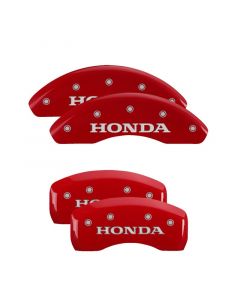 MGP 4 Caliper Covers Engraved Front & Rear Honda Red finish silver ch buy in USA