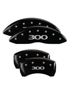 MGP 4 Caliper Covers Engraved Front & Rear 300 Black finish silver ch buy in USA