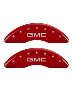 MGP 4 Caliper Covers Engraved Front & Rear GMC Red finish silver ch buy in USA