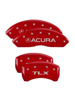 MGP 4 Caliper Covers Engraved Front Acura Engraved Rear TLX Red finish silver ch buy in USA