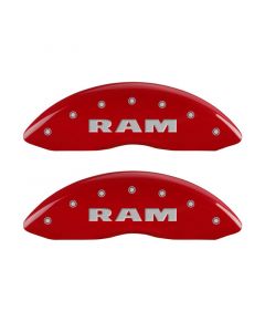 MGP 4 Caliper Covers Engraved Front & Rear RAM Red finish silver ch buy in USA