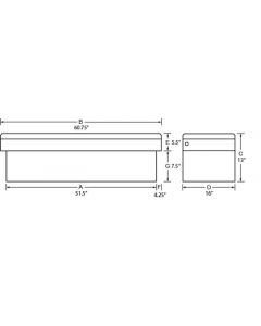 Tradesman Aluminum Economy Cross Bed Truck Tool Box (60in./Front Opening) - Black buy in USA