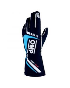 OMP First Evo Gloves Blu Navy/Ciano - Size S (Fia 8856-2018) buy in USA