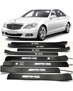 W221 AMG S65 Style S65 S500 S550 S600 Mercedes-Benz S Class Entrance mouldings LED Illuminated Door Sills Interior Trims buy in USA