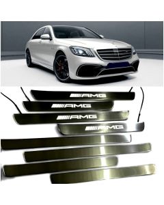 W222 AMG Style S65 S63 S500 S550 S600 Mercedes-Benz S Class Entrance mouldings LED Illuminated Door Sills Interior Trims buy in USA