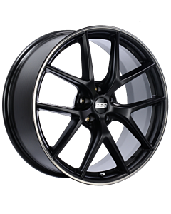 BBS CI-R 19x9 5x112 ET42 Satin Black Polished Rim Protector Wheel -82mm PFS/Clip Required buy in USA