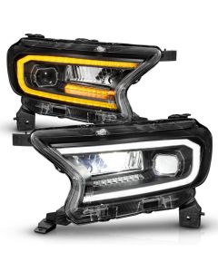 ANZO 19-23 Ford Ranger Full LED Projector Headlights w/ Initiation & Sequential - Black buy in USA