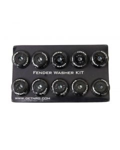 NRG Fender Washer Kit w/Color Matched M6 Bolt Rivets For Plastic (Black) - Set of 10 buy in USA