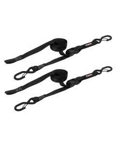 SpeedStrap 1In x 10Ft CAM-Lock Tie Down w/ Snap FtSFt Hooks (2 Pack) - Black buy in USA