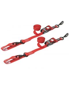 SpeedStrap 1 1/2In x 10Ft Ratchet Tie-Down w/ Soft-Tie (2 Pack) - Red buy in USA