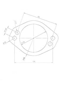 Turbo XS 4 Hole 3in Gasket 105mm Center-to-Center (Fits WS-MP-V2 / WS02-RMA / WS02-RMA-TI) buy in USA