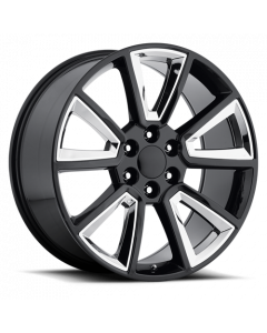 Chevrolet Tahoe Replica Wheels Gloss Black with Chrome Inserts Factory Reproductions FR 57 buy in USA