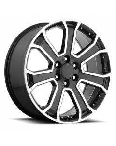 GMC Yukon Denali Replica Wheels Gloss Black Machine Face Factory Reproductions FR 49 buy in USA