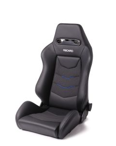 Recaro Speed V Driver Seat - Black Leather/Blue Suede Accent buy in USA