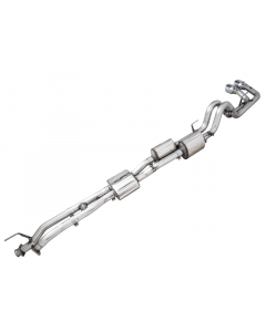 AWE 16-22 Toyota Tacoma 0FG Catback Exhaust w/ BashGuard - Dual Chrome Silver Tips buy in USA