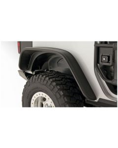 Bushwacker 07-18 Jeep Wrangler Flat Style Flares 2pc Fits 2-Door Sport Utility Only - Black buy in USA