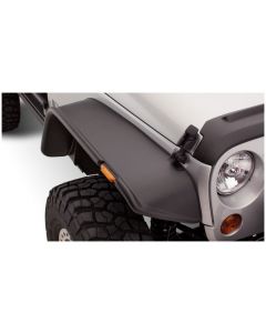 Bushwacker 07-18 Jeep Wrangler Flat Style Flares 2pc - Black buy in USA