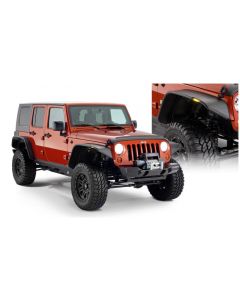 Bushwacker 07-18 Jeep Wrangler Unlimited Flat Style Flares 4pc 4-Door Sport Utility Only - Black buy in USA