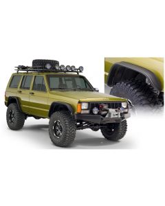 Bushwacker 84-01 Jeep Cherokee Flat Style Flares 4pc - Black buy in USA