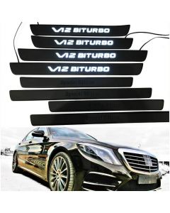 W222 V12 Biturbo Special Edition Style S65 S500 S550 S600 Mercedes-Benz S Class Entrance mouldings LED Illuminated Door Sills Interior Trims buy in USA