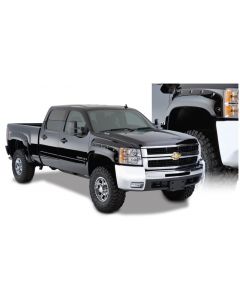 Bushwacker 07-13 Chevy Silverado 1500 Fleetside Pocket Style Flares 4pc 69.3in Bed - Black buy in USA