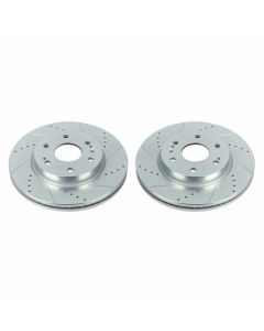 Power Stop 19-20 Chevrolet Silverado 1500 Front Evolution Drilled & Slotted Rotors - Pair buy in USA