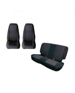 Rugged Ridge Seat Cover Kit Black 80-90 Jeep CJ/YJ buy in USA