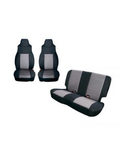 Rugged Ridge Seat Cover Kit Black/Gray 97-02 Jeep Wrangler TJ buy in USA