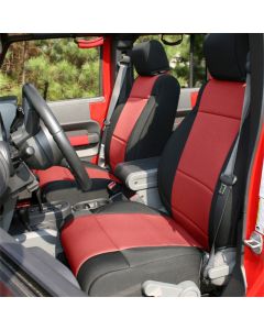 Rugged Ridge Seat Cover Kit Black/Red 07-10 Jeep Wrangler JK 2dr buy in USA