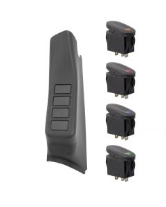 Rugged Ridge A-Pillar 4 Switch Pod Kit Black LHD 11-18 JK buy in USA