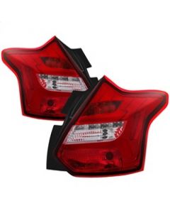 Spyder 12-14 Ford Focus 5DR LED Tail Lights - Red Clear (ALT-YD-FF12-LED-RC) buy in USA