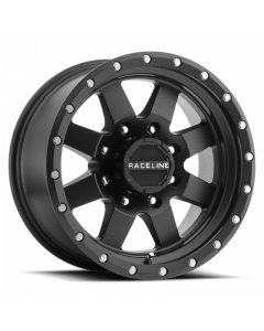 Raceline 935B Defender 16x8in / 8x165.1 BP / 0mm Offset / 130.81mm Bore - Satin Black Wheel buy in USA